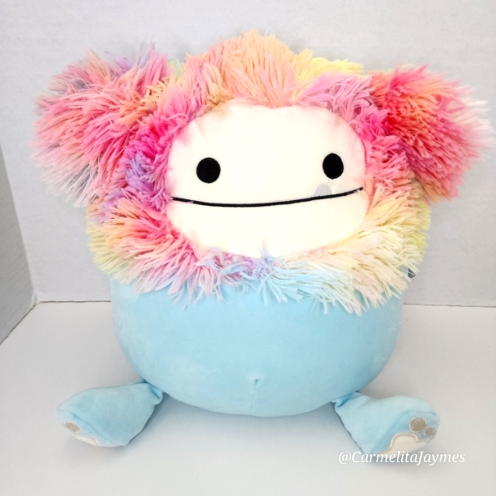 🎄 ZOZO 🐾 Blue Rainbow Tie Dyed Bigfoot Original Squishmallow by Kelly Toy